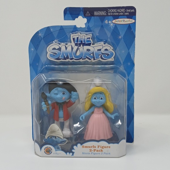 Jakks Pacific Other - Smurfs The Lost Village Painter Smurf & Smurfette - 2 PACK Figure Set 2013 Movie